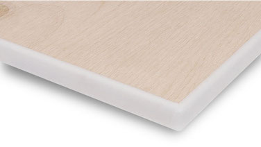 12mm厚の板材用木口モール_ホワイト